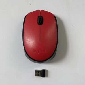 Logitech -  M170 Wireless Mouse For PcMac,2.4 Ghz With USB Mini Receiver - Red